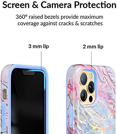 מארז קוויאר קטיפה לאייפון 12 / iPhone 12 Pro [8ft Drop Readeded] w / בטנה מיקרופייבר - מקרי טלפון מגנים חמודים לנשים
